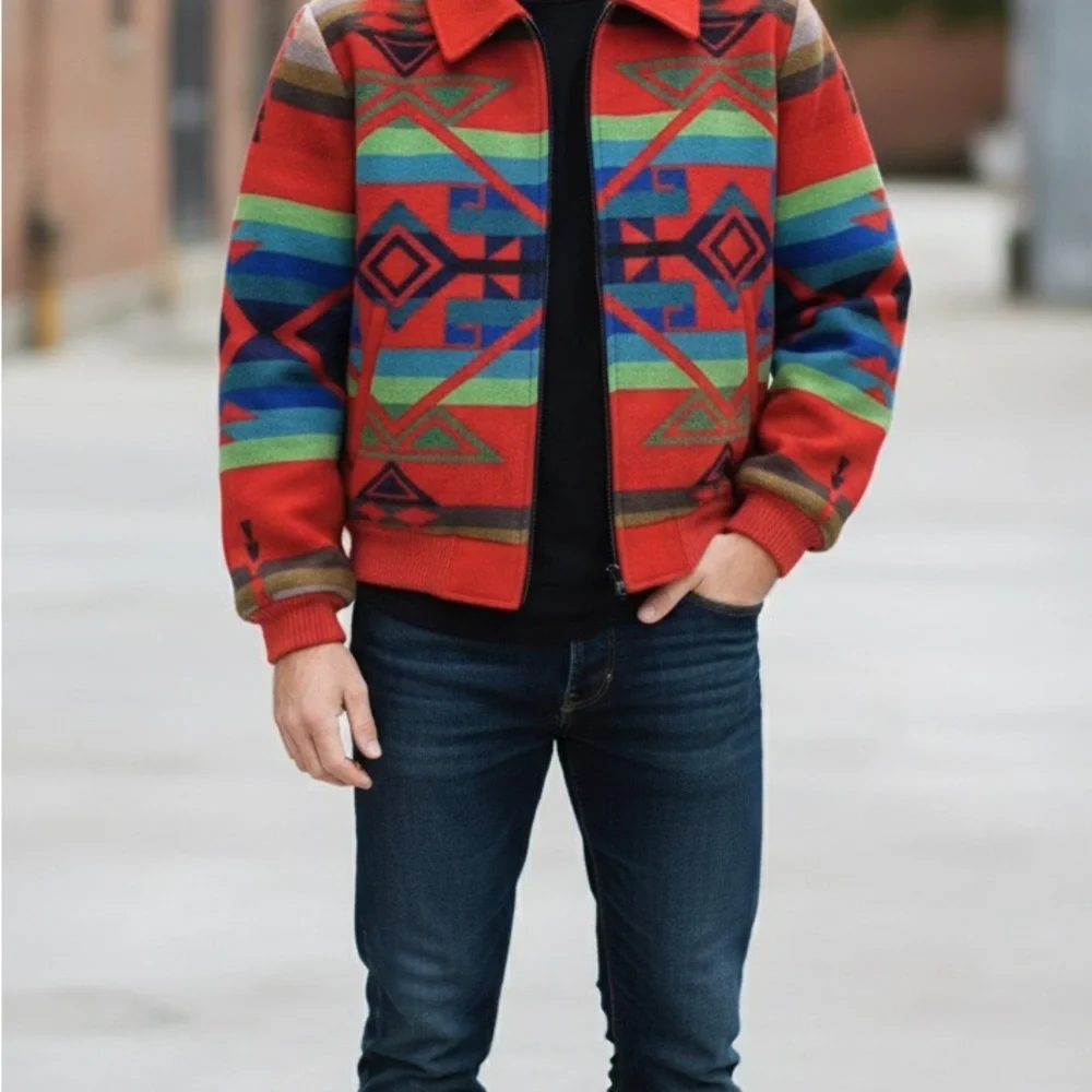 Pendleton High Grade Western Wear‎ Aztec Wool Jacket M USA